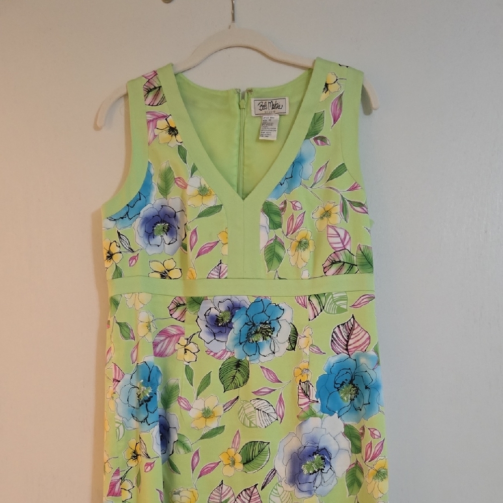 Bob Mackie Studio Lime Green Dress - Picture 4 of 11